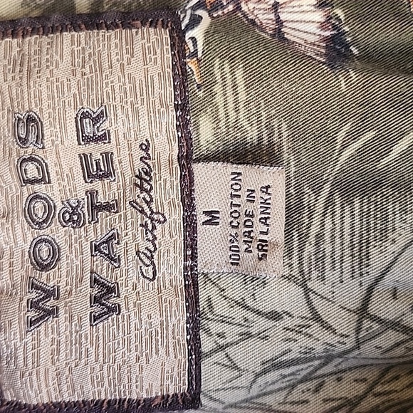 Woods & Water Outfitters Ducks Camouflage Long Slv Casual Button Down Sz M Shirt - Picture 8 of 12